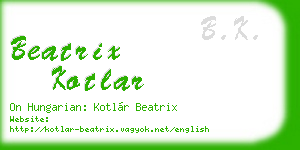 beatrix kotlar business card