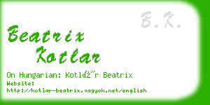 beatrix kotlar business card